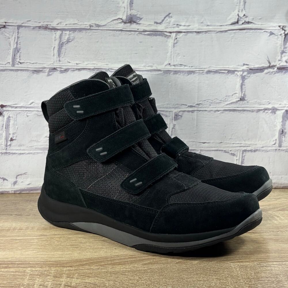 LL Bean Black Suede Hook Loop Waterproof Boots Men's 12 Tek 2.5 Primaloft Hiking